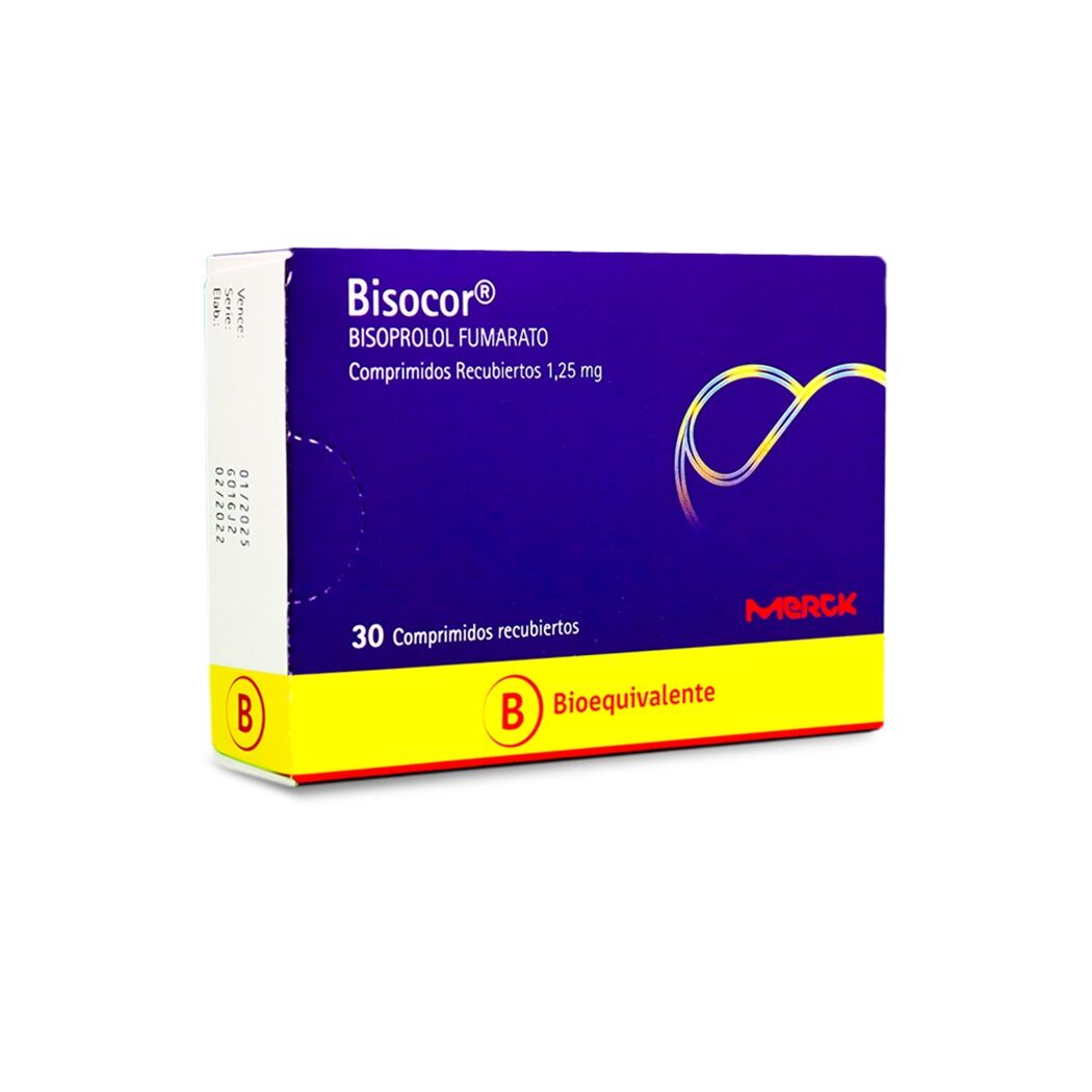Bisocor (B) Bisoprolol 1.25mg 30 Comprimidos Recubiertos