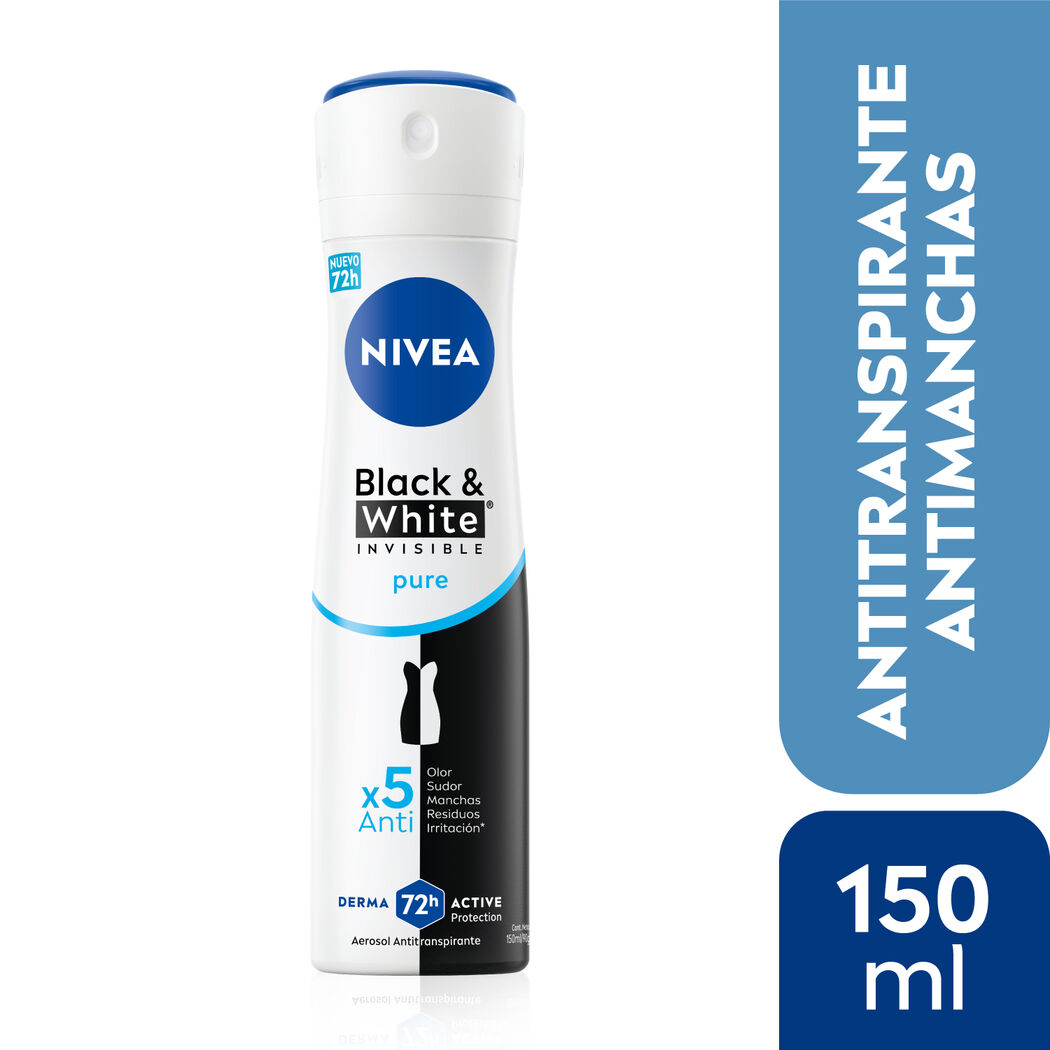 NIVEA Desodorante Spray Invisible Black & White Pure 150ml
