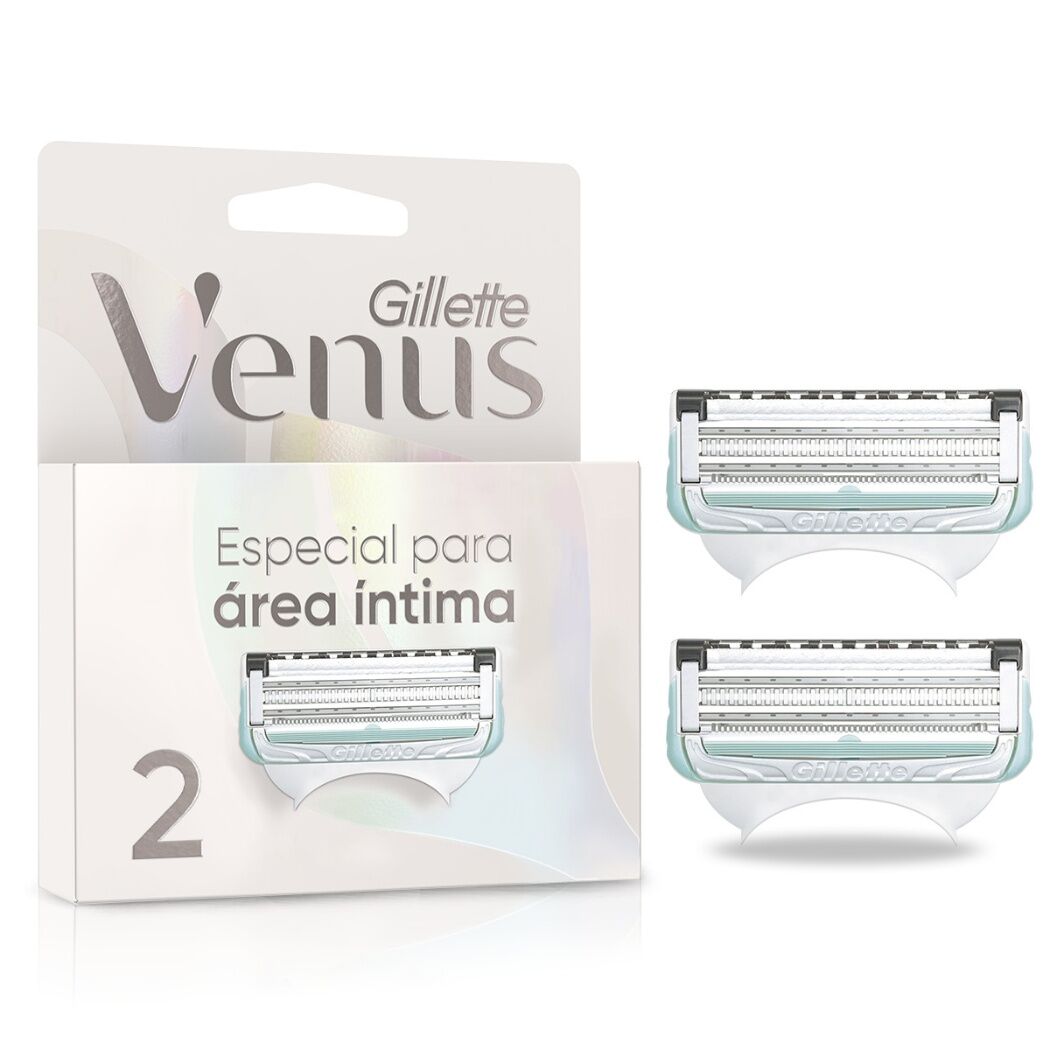 Repuesto Máquina Afeitar Gillette Venus Área Íntima 2 Unidades