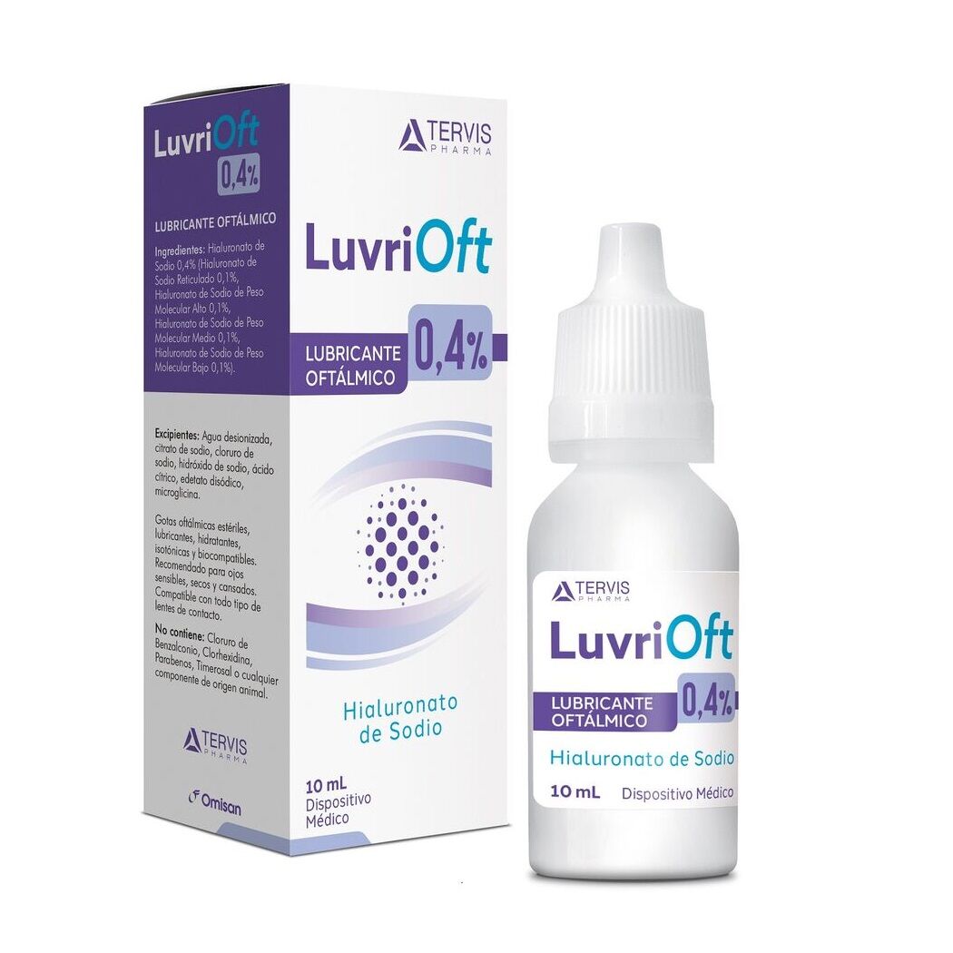 LuvriOft 0.4% Lágrimas Artificiales Hialuronato de Sodio Gotas Oftálmicas 10ml