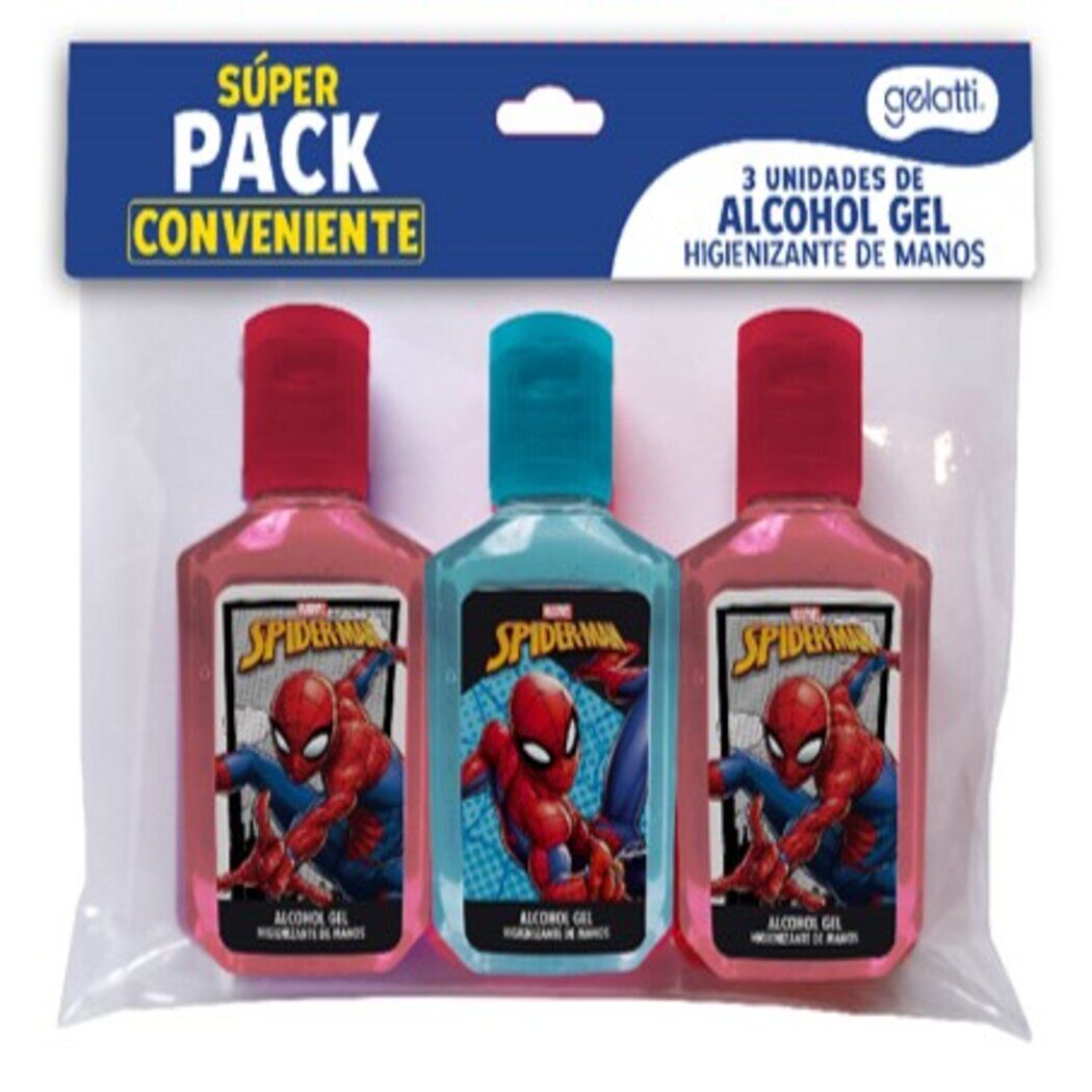 Pack Conveniente Alcohol Gel Mix Niño 3 Unidades