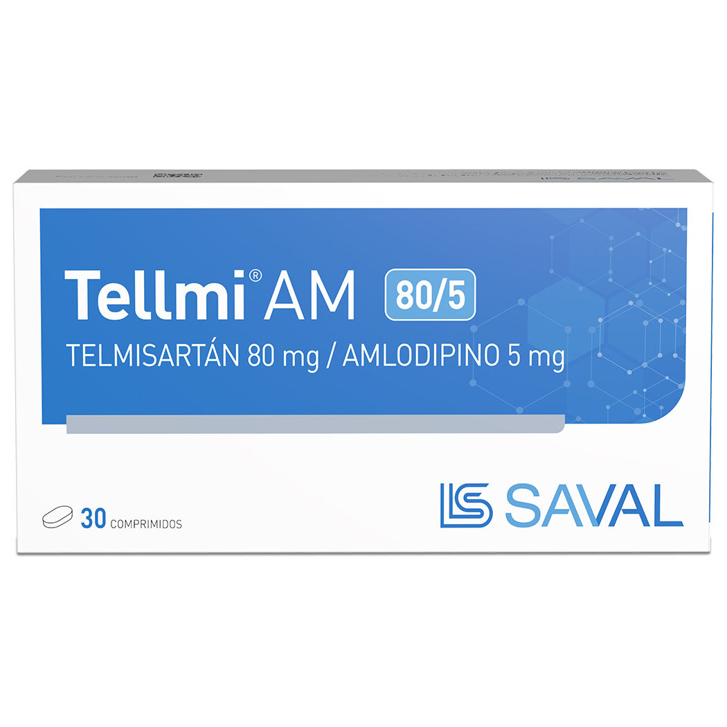 Tellmi AM Telmisartán / Amlodipino 80/5 30 Comprimidos