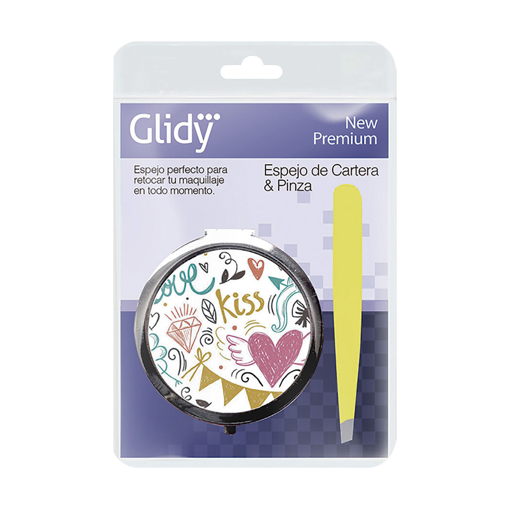 Glidy Pack Espejo Diseños + Pinza Negra
