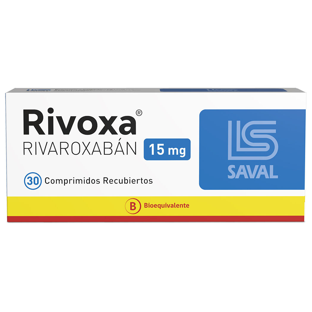 Rivoxa (B) Rivaroxabán 15mg 30 Comprimidos Recubiertos