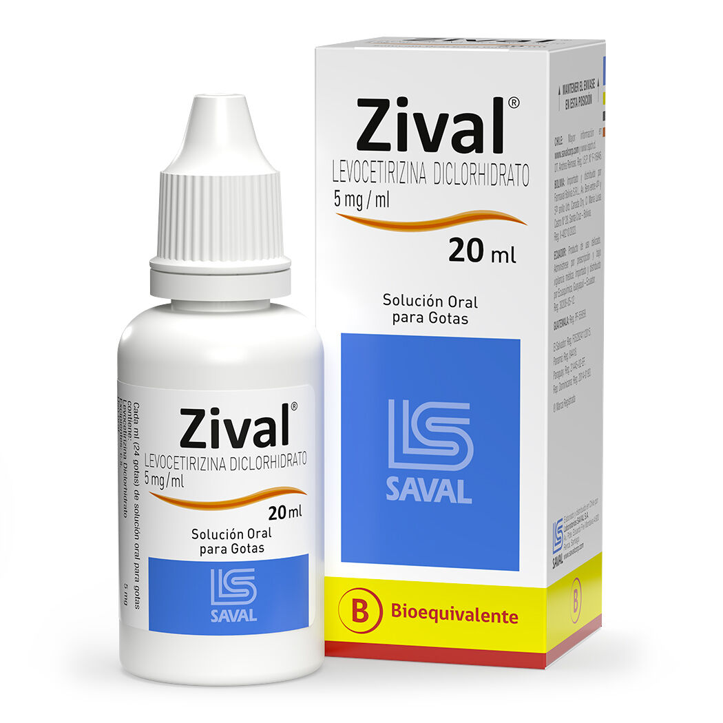 Zival (B) Levocetirizina 5mg/ml Oral Gotas 20ml