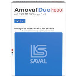 Amoval Duo 1000 Amoxicilina Suspensión Oral 120ml