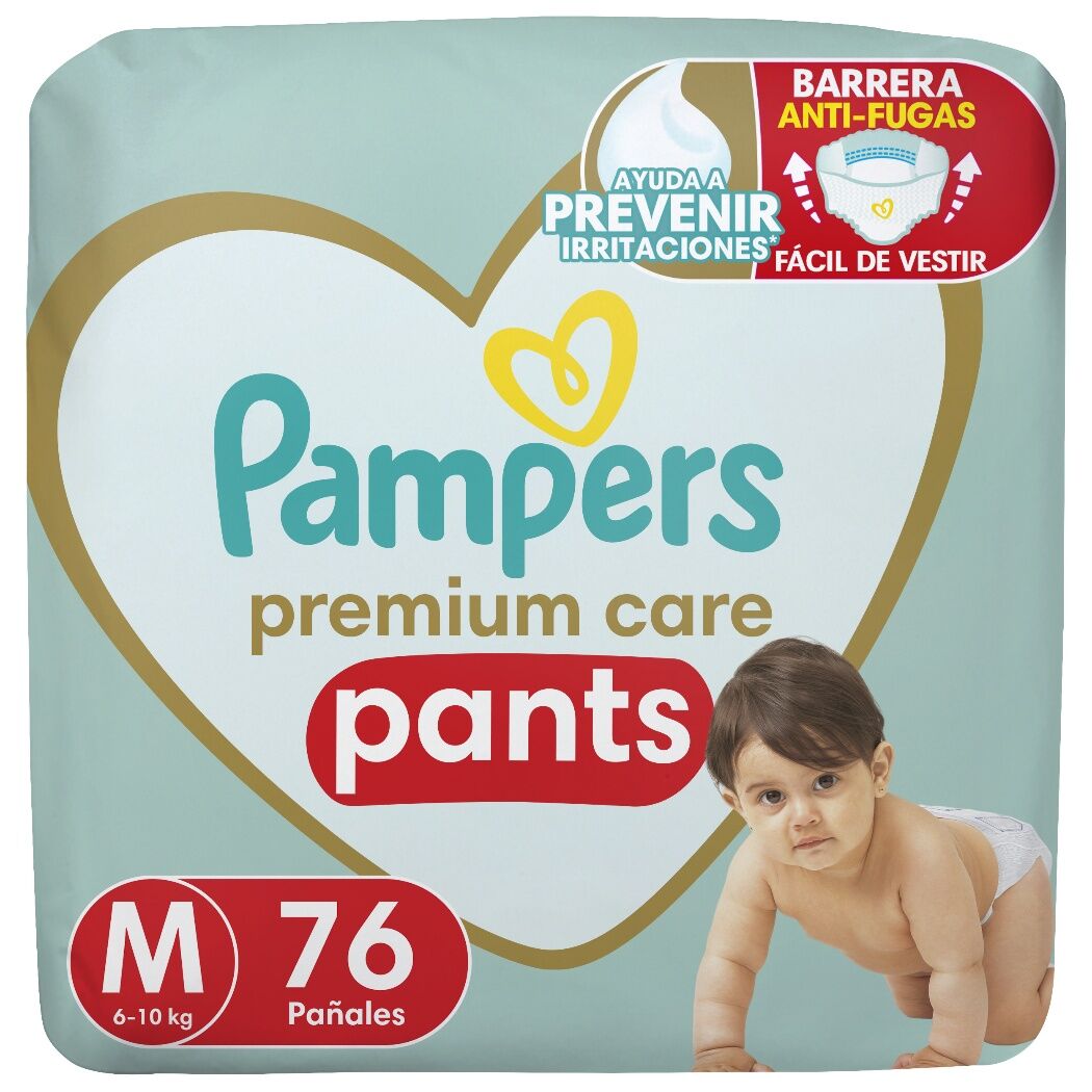Pañales Pampers Premium Care Pants Talla M 76 Unidades
