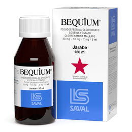 Bequium Pseudoefedrina / Codeí­na / Clorfenamina Jarabe 120ml