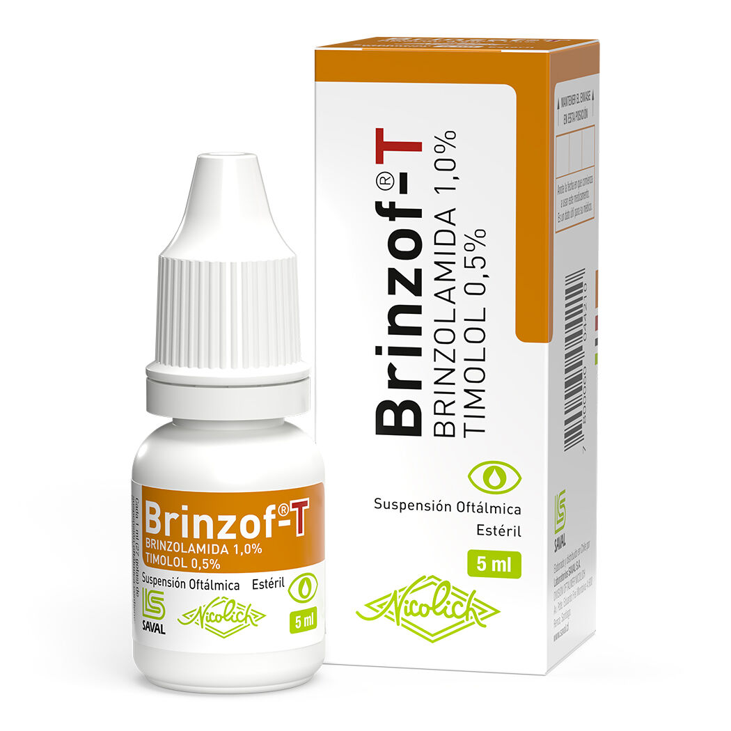 Brinzof-T Brinzolamida / Timolol Solución Oftálmica 5ml