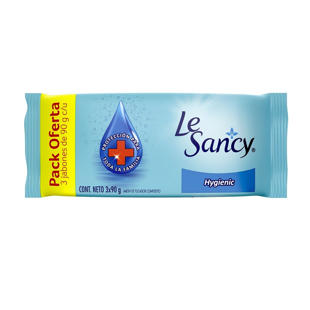 Le Sancy Jabón Barra Hygienic 3 Unidades de 90g
