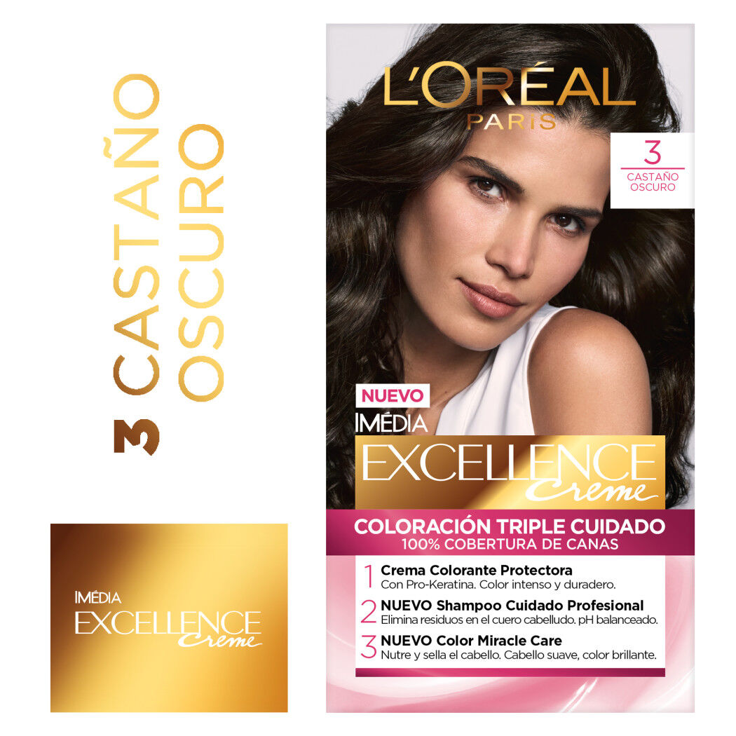 Tintura Excellence Creme Castaño Oscuro 3.0