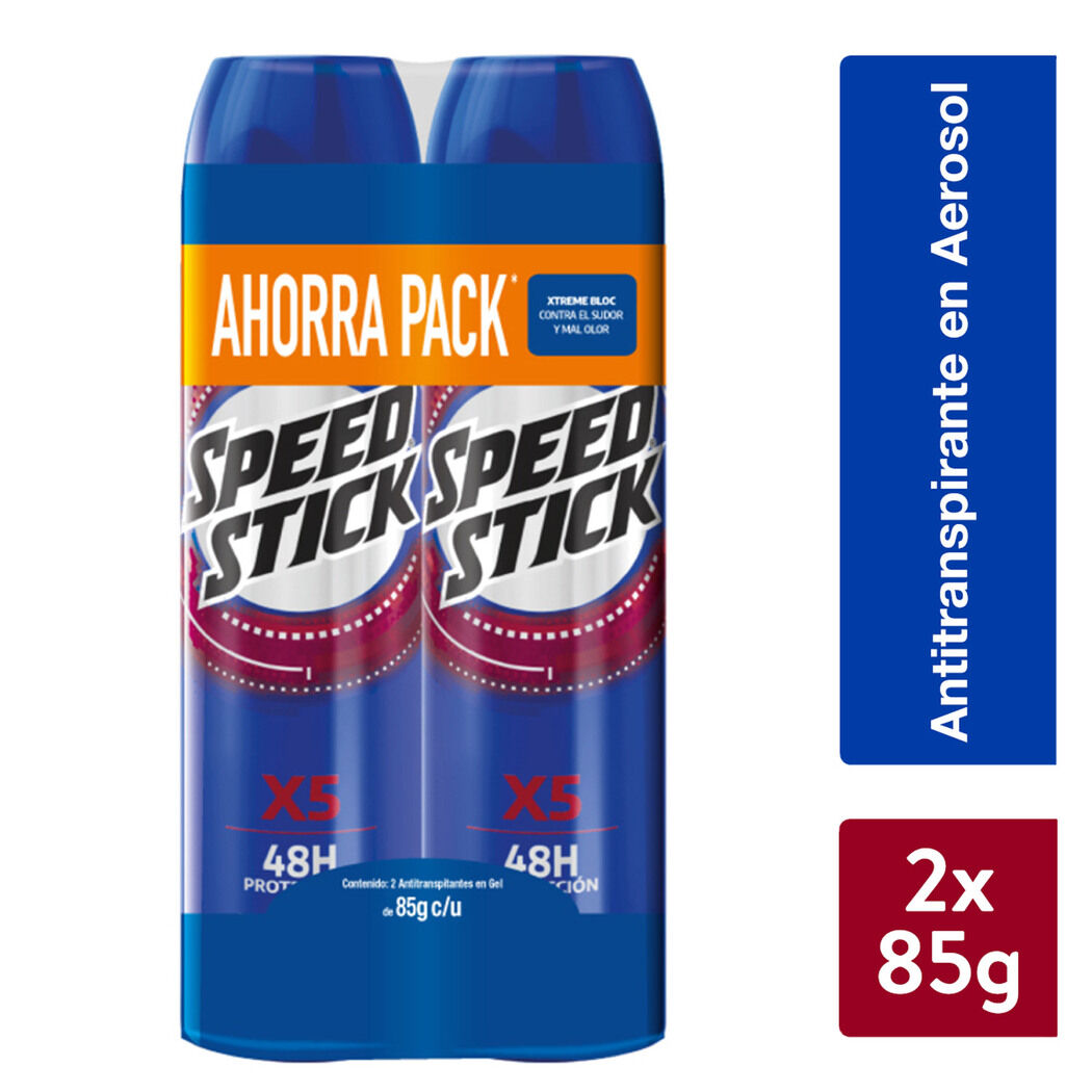 Desodorante X5 Speed Stick 182 Gr Pack 2 Unidades