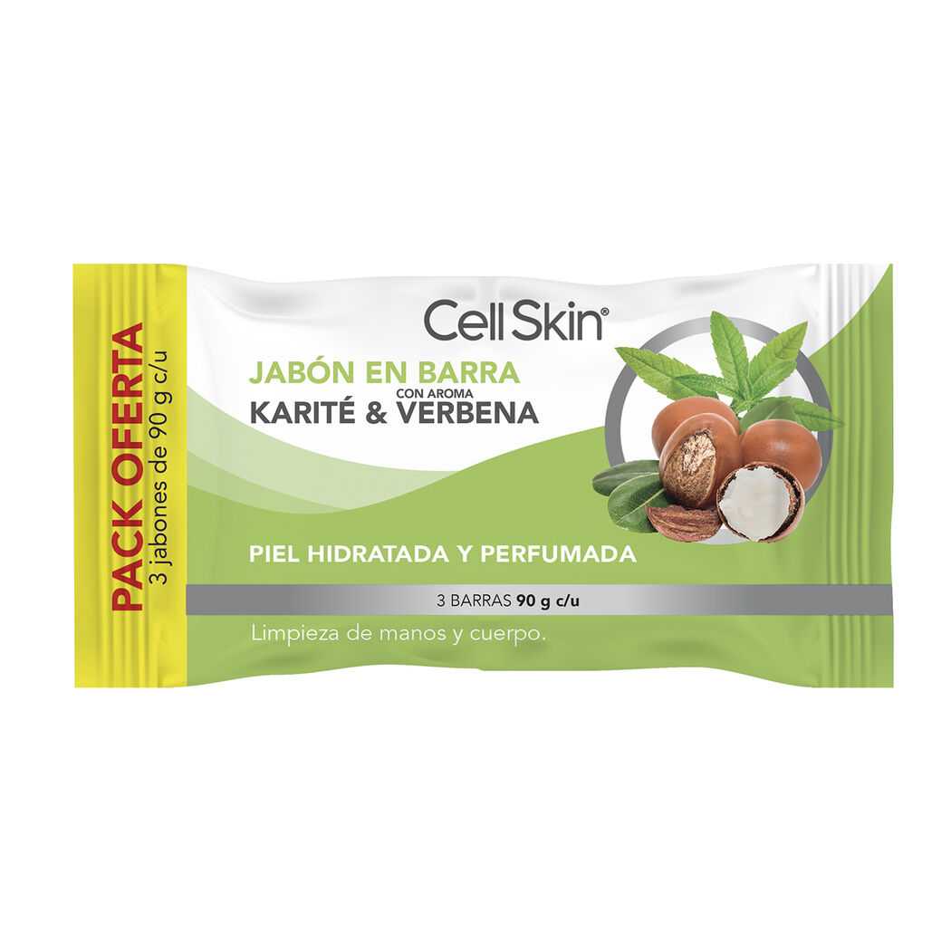 Cell Skin Jabón Barra Karité 3 Unidades