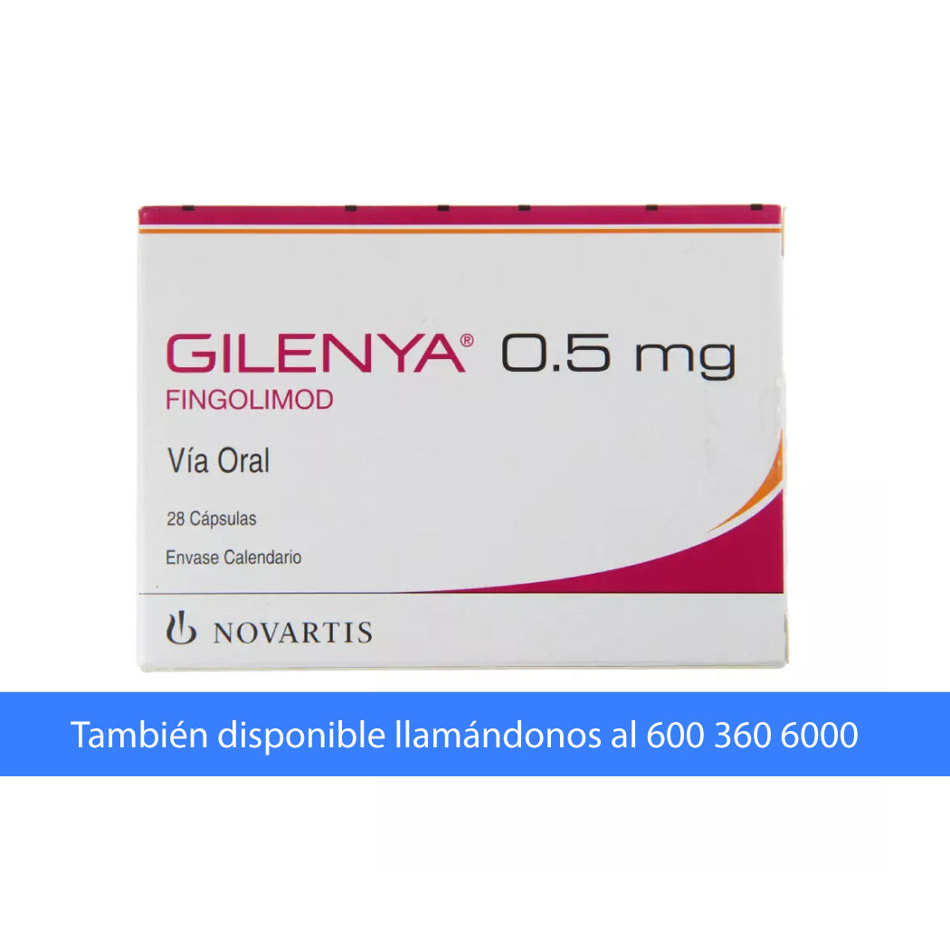Gilenya Fingolimod 0.5mg 28 Cápsulas