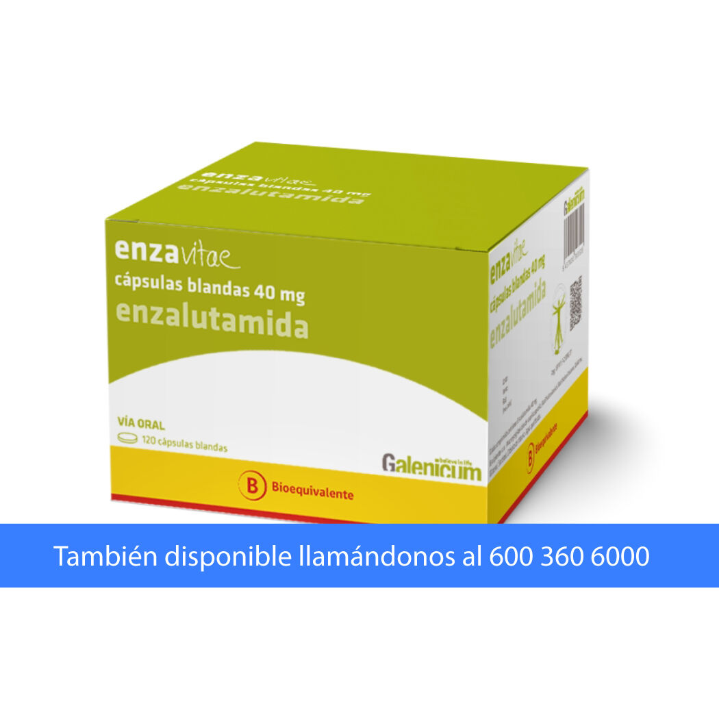 Enzavitae (B) Enzalutamida 40mg 120 Cápsulas Blandas