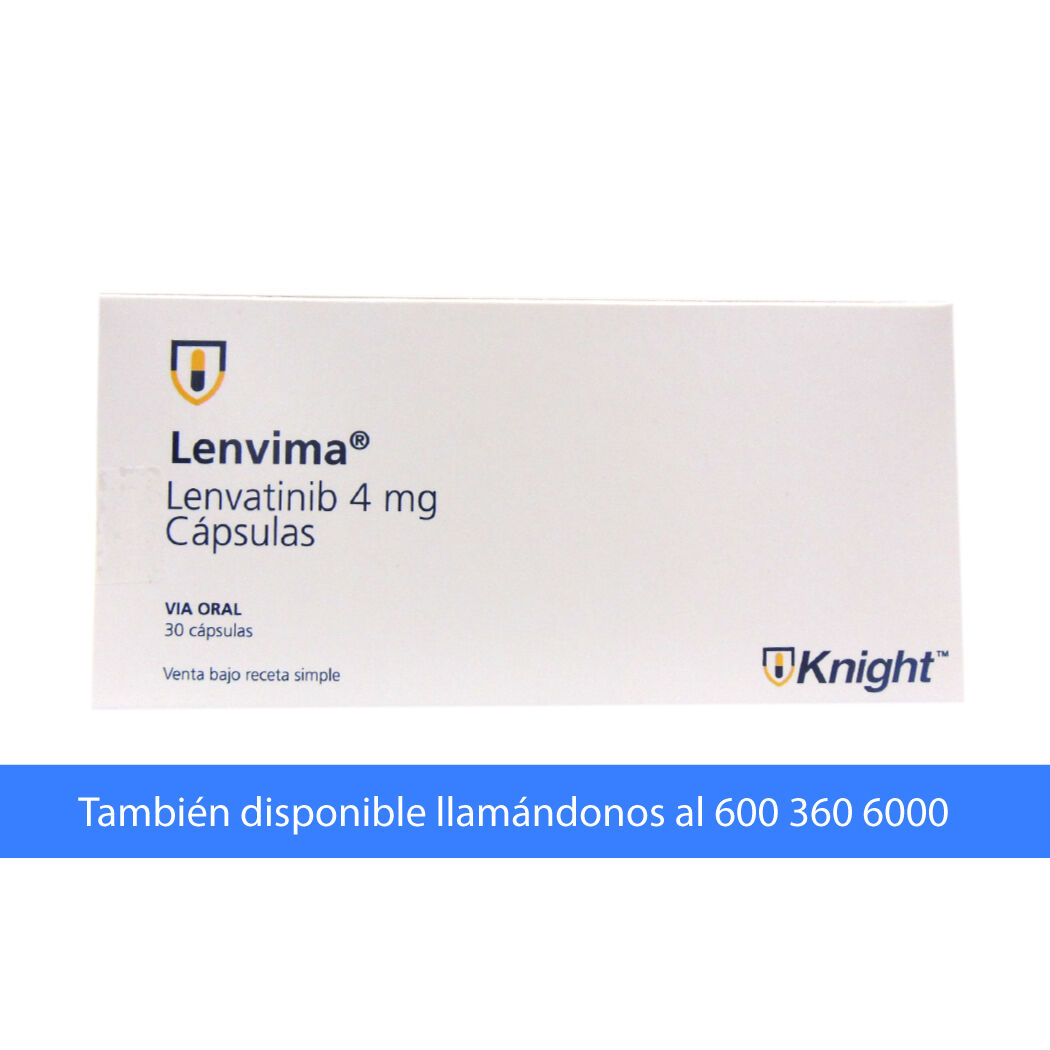 Lenvima Lenvatinib Mesilato 4mg 30 Cápsulas