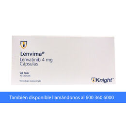 Lenvima Lenvatinib Mesilato 4mg 30 Cápsulas