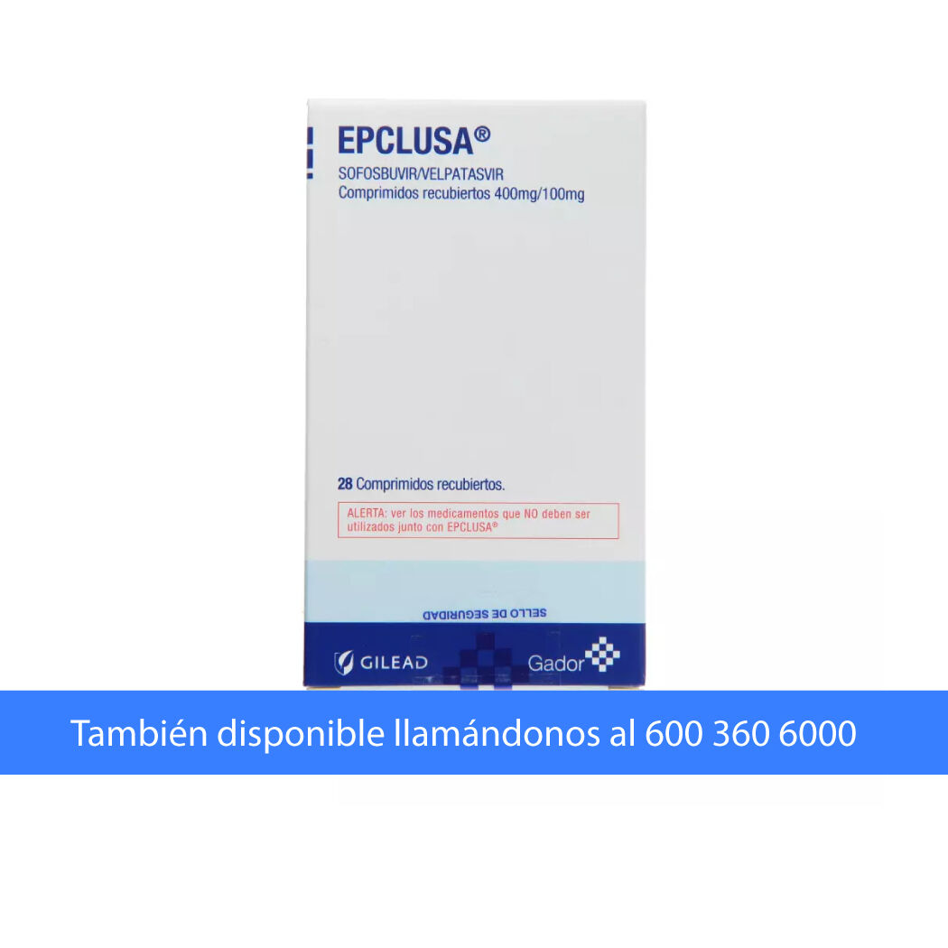 Epclusa Sofosbuvir / Velpatasvir 400/100 28 Comprimidos Recubiertos