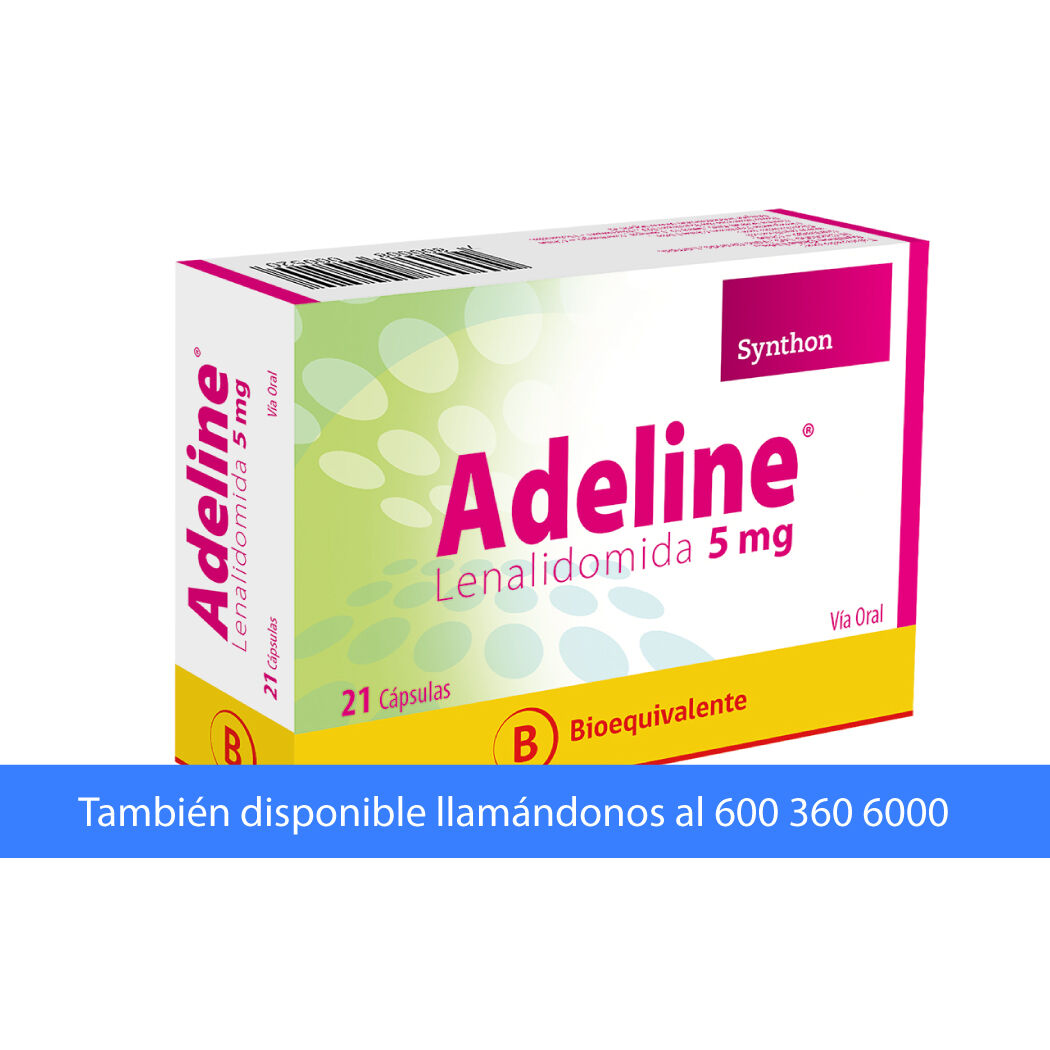 Adeline (B) Lenalidomida 5mg 21 Cápsulas
