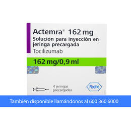 Actemra Tocilizumab 162mg/0,9ml Inyectable 4 Jeringas Precargadas