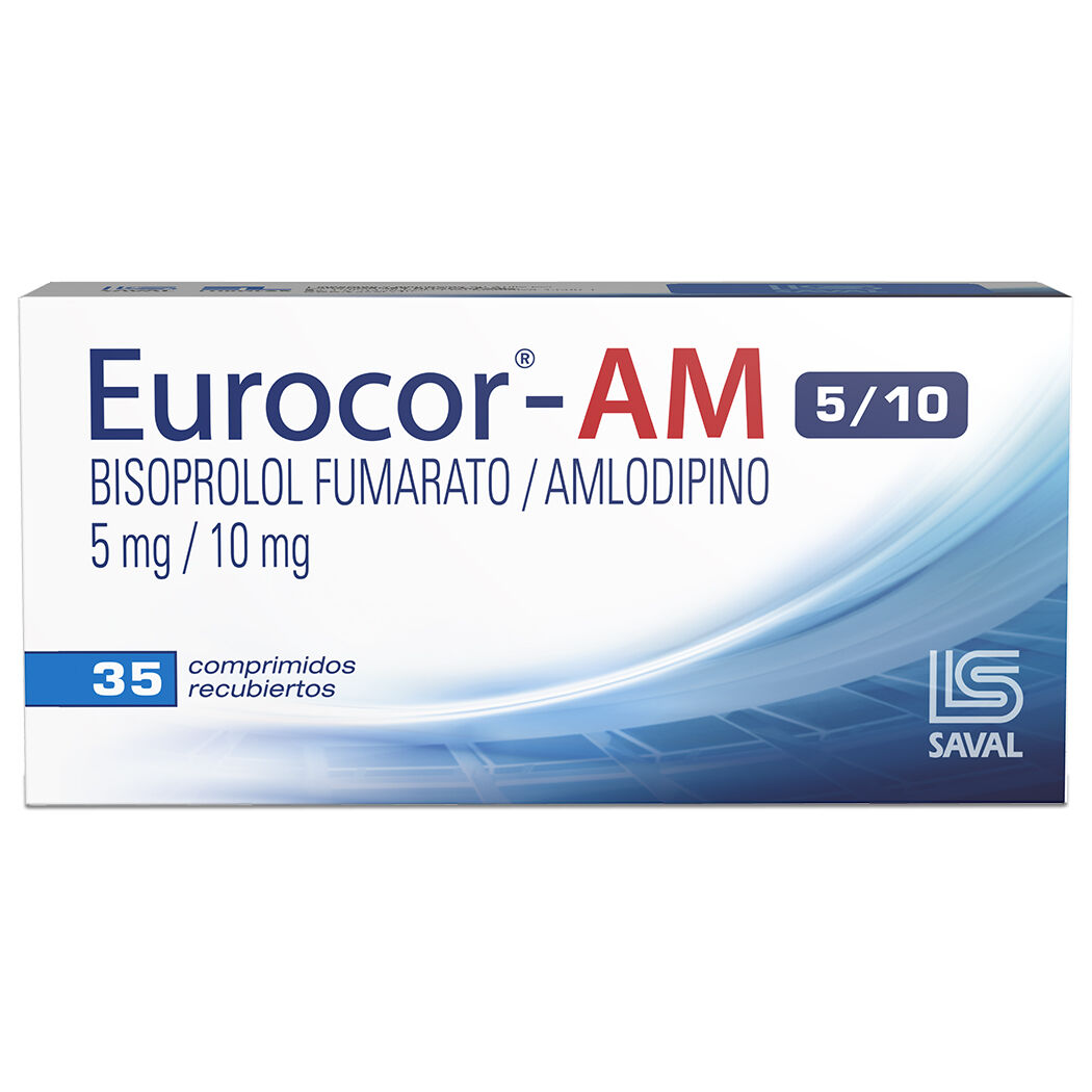 Eurocor-AM Bisoprolol / Amlodipino 5/5 35 Comprimidos Recubiertos