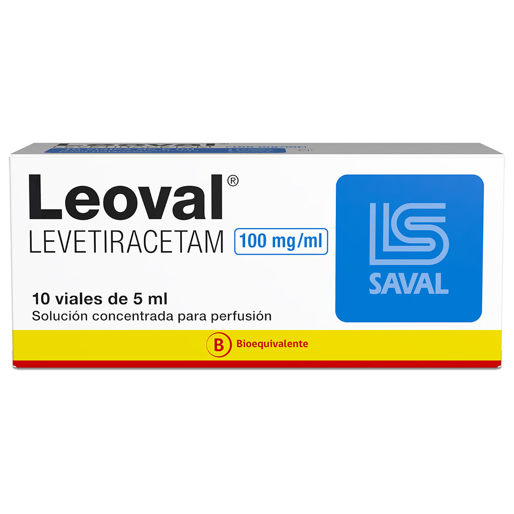Leoval Levetiracetam 500mg Inyectable 10 Viales