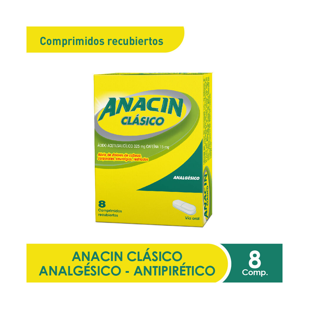 Anacin Clásico 8 Comprimidos Recubiertos