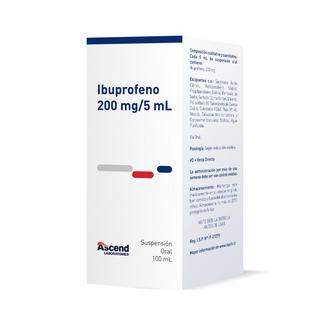 Ibuprofeno 200mg/5ml Jarabe 100ml