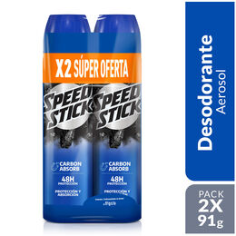 Speed Stick Desodorante Spray Carbón 2 Unidades