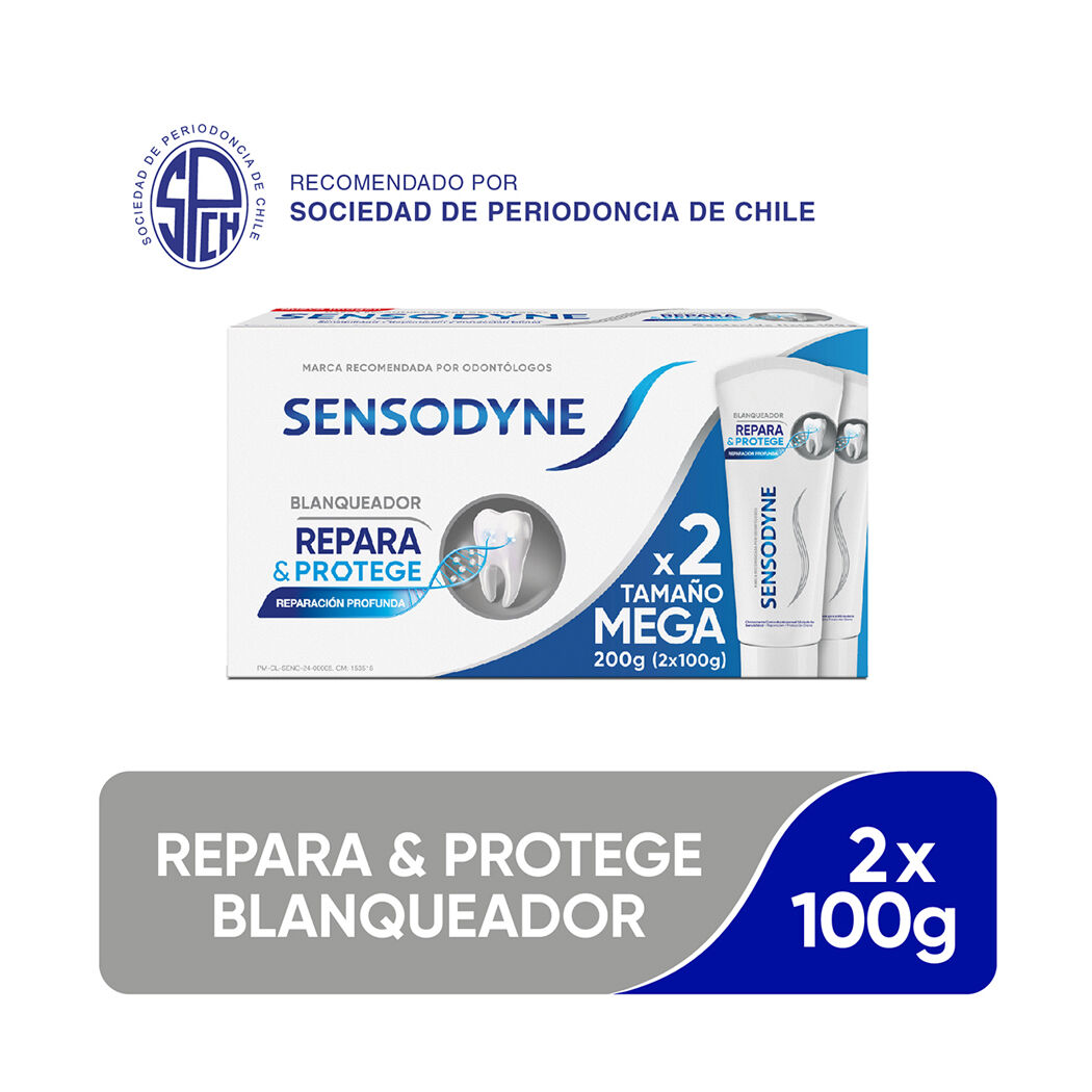 Sensodyne Repara y Protege Blanqueador Mega 2x100g