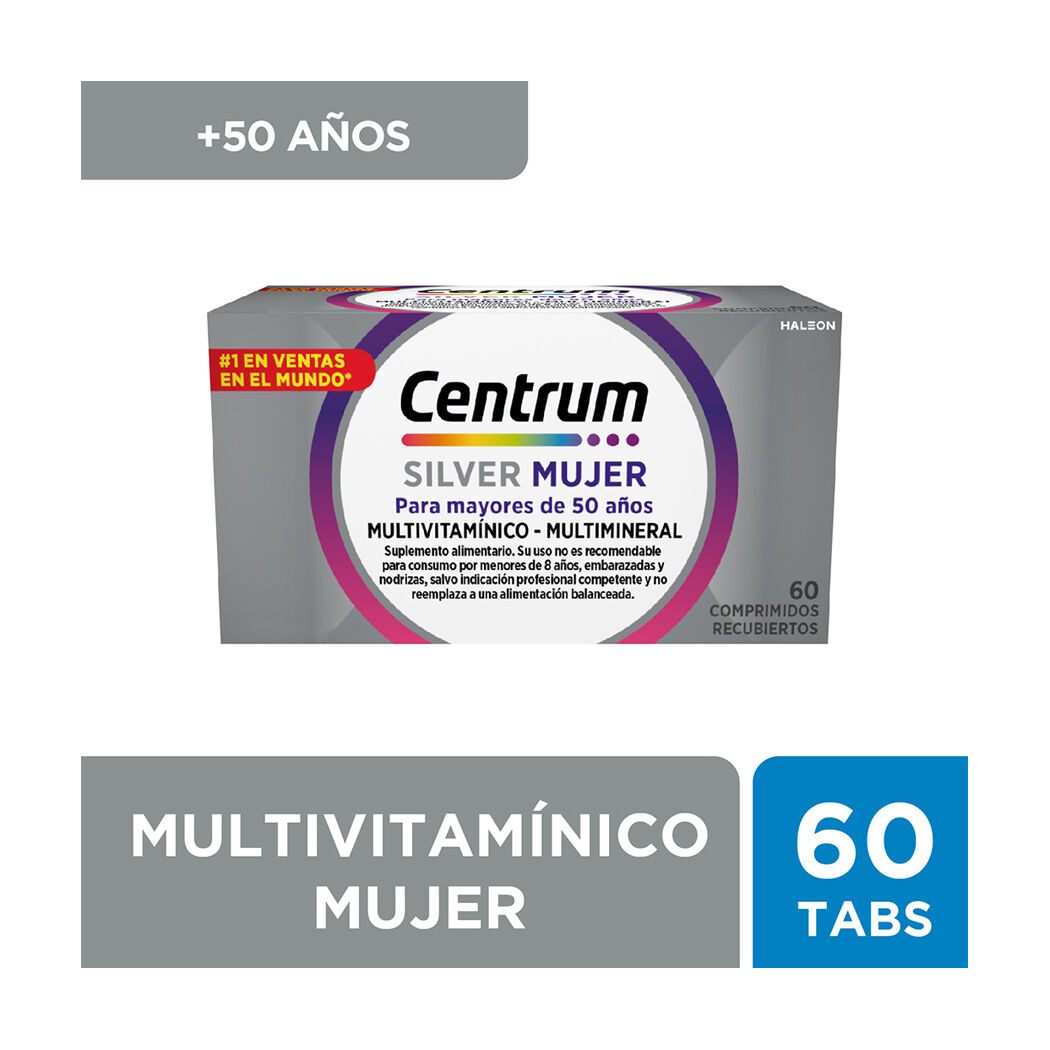 Multivitamínico Mujer Silver Centrum 60 Comprimidos
