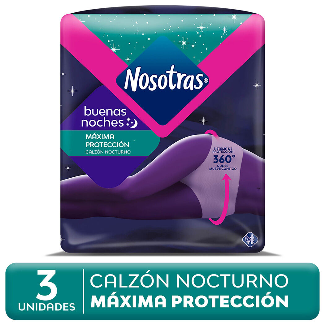 Calzón Nocturno 12 X 3 - Talla  L/XL