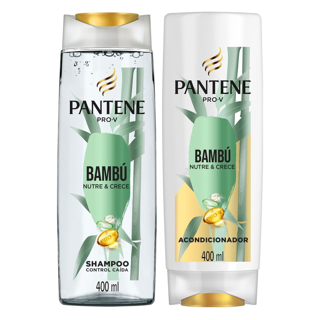 Pack Shampoo + Acondicionador Pantene Bambú Nutre & Crece 400ml