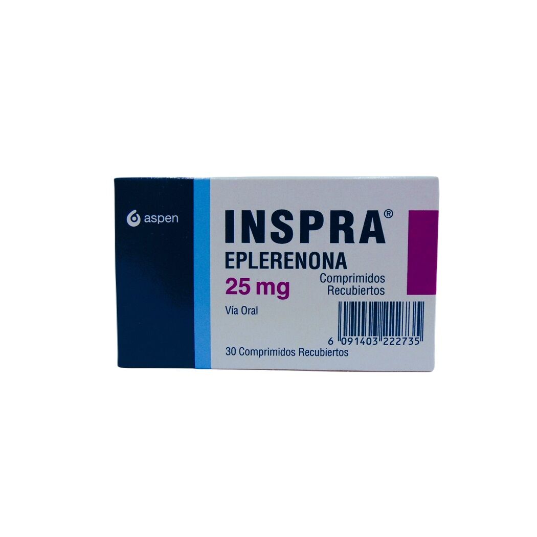 Inspra Esplerenona 25mg 30 Comprimidos Recubiertos
