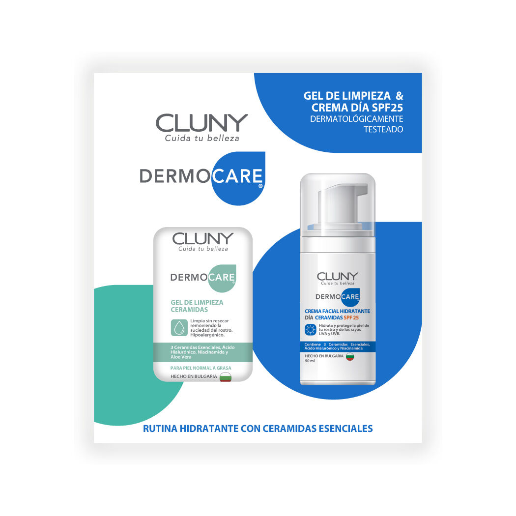Cluny Dermocare Gel De Limpieza 400ml + Crema Facial Dia F25 50ml