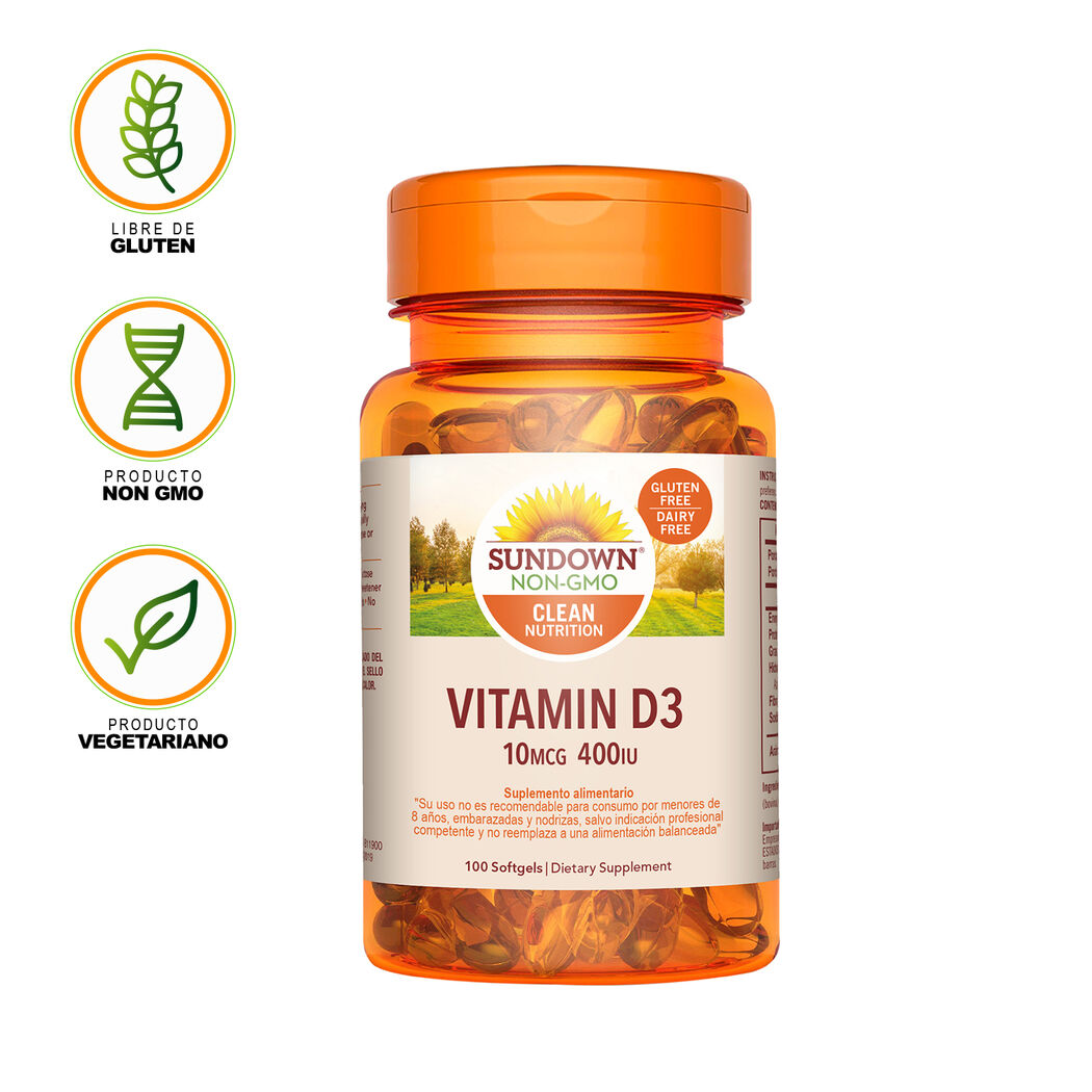 Sundown Vitamin D3 400mg 100 Cápsulas