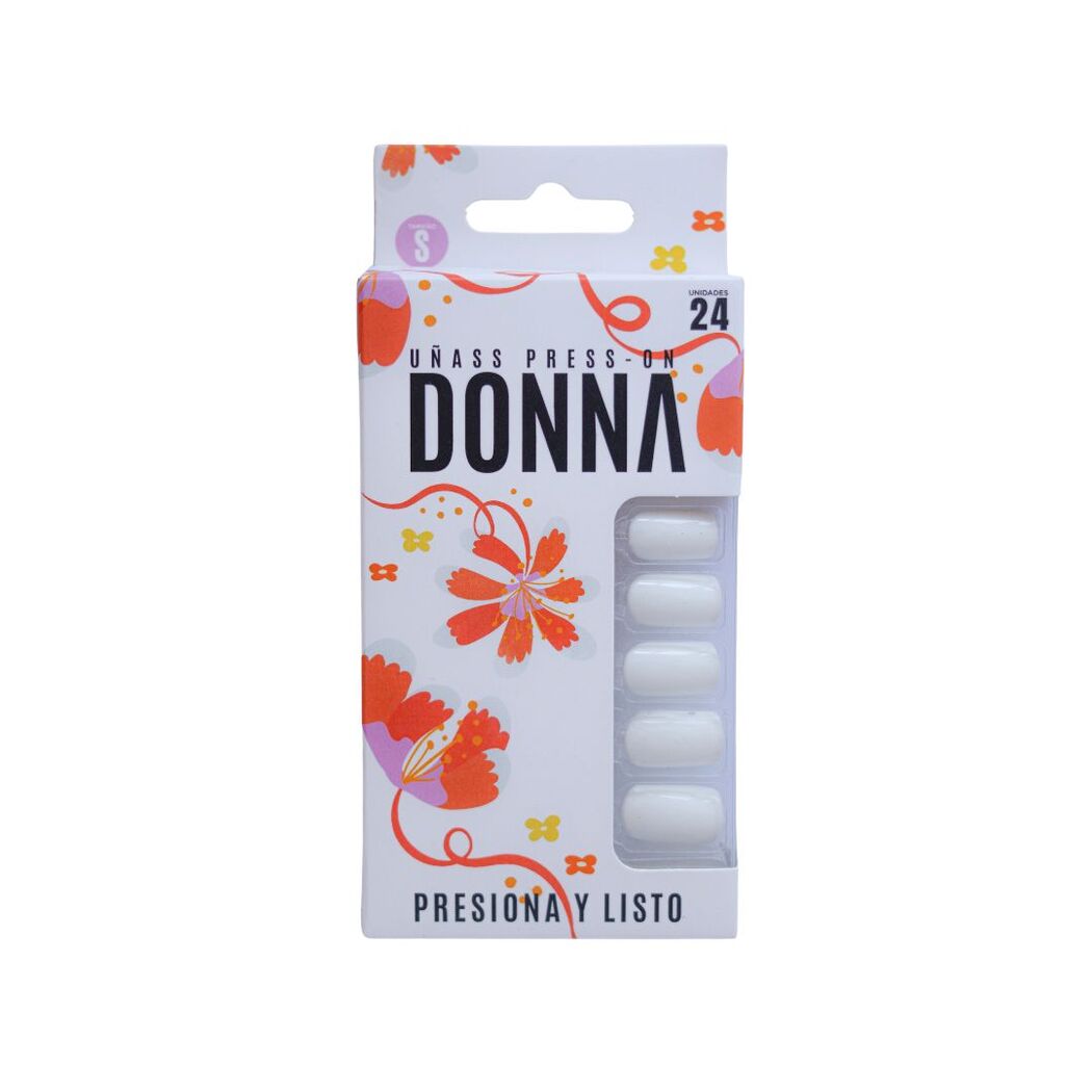 Uñas Press On White Bride