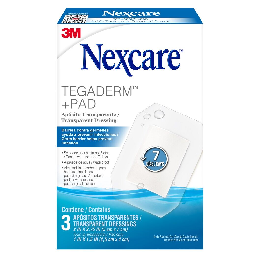 Nexcare Tegaderm +Pad 5x7cm 3 Unidades