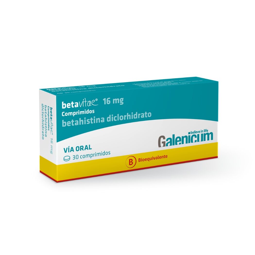 Betavitae (B) Betahistina 16mg 30 Comprimidos