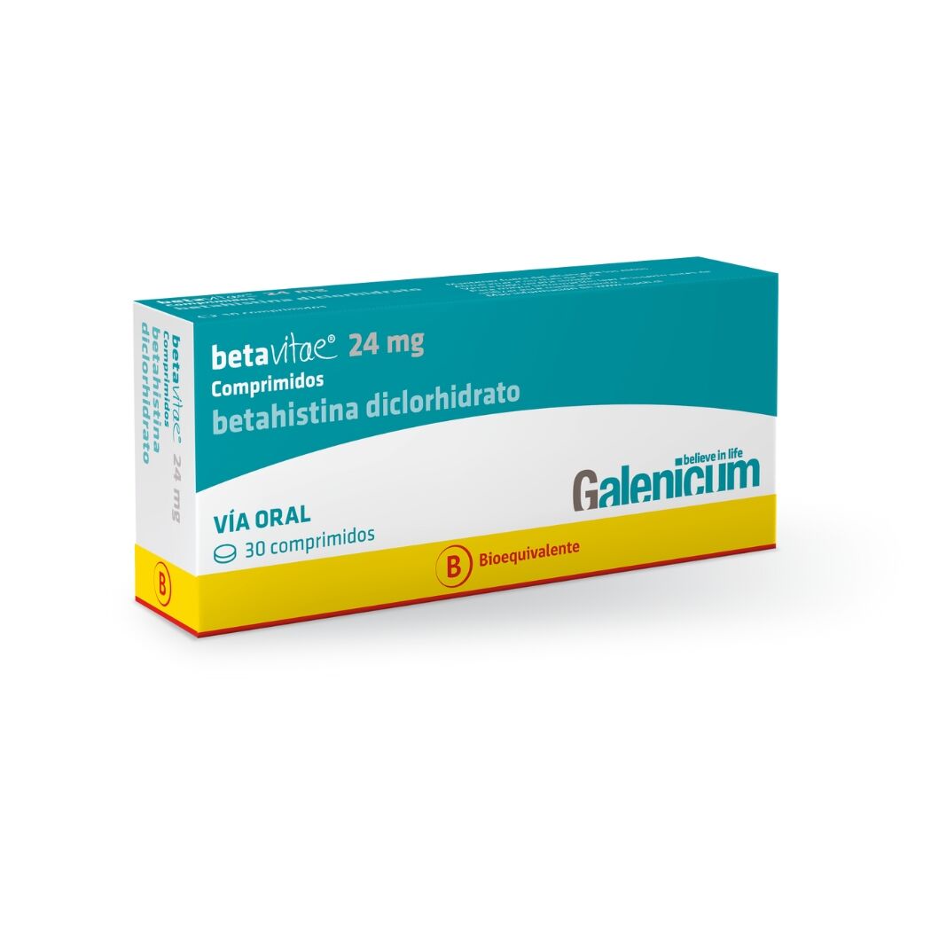 Betavitae (B) Betahistina 24mg 30 Comprimidos