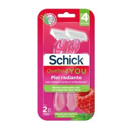 Máquina de Afeitar Schick Quattro4 You Raspberry Rain 2 Unidades