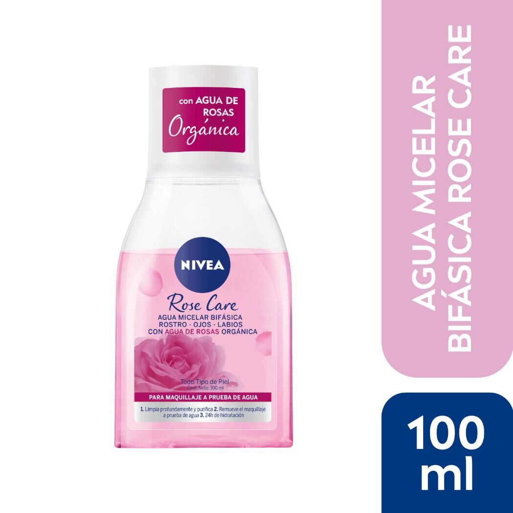 NIVEA Agua Micelar Bifásica Rose Care 100ml