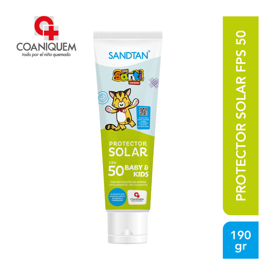 Protector Solar Sandtan Coaniquem Kids FPS50 190g