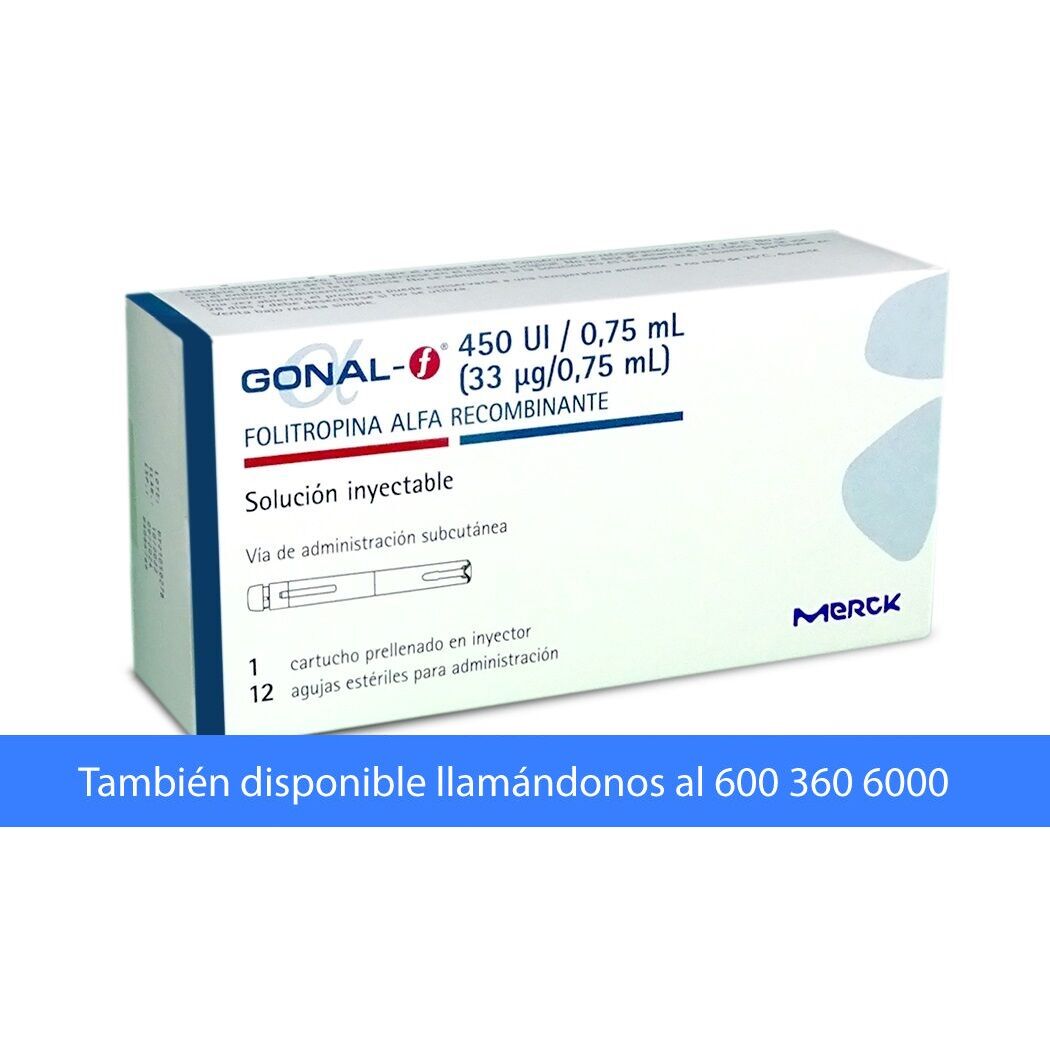 Gonal-F Folitropina Alfa 450mcg Inyectable 1 Frasco-Ampolla
