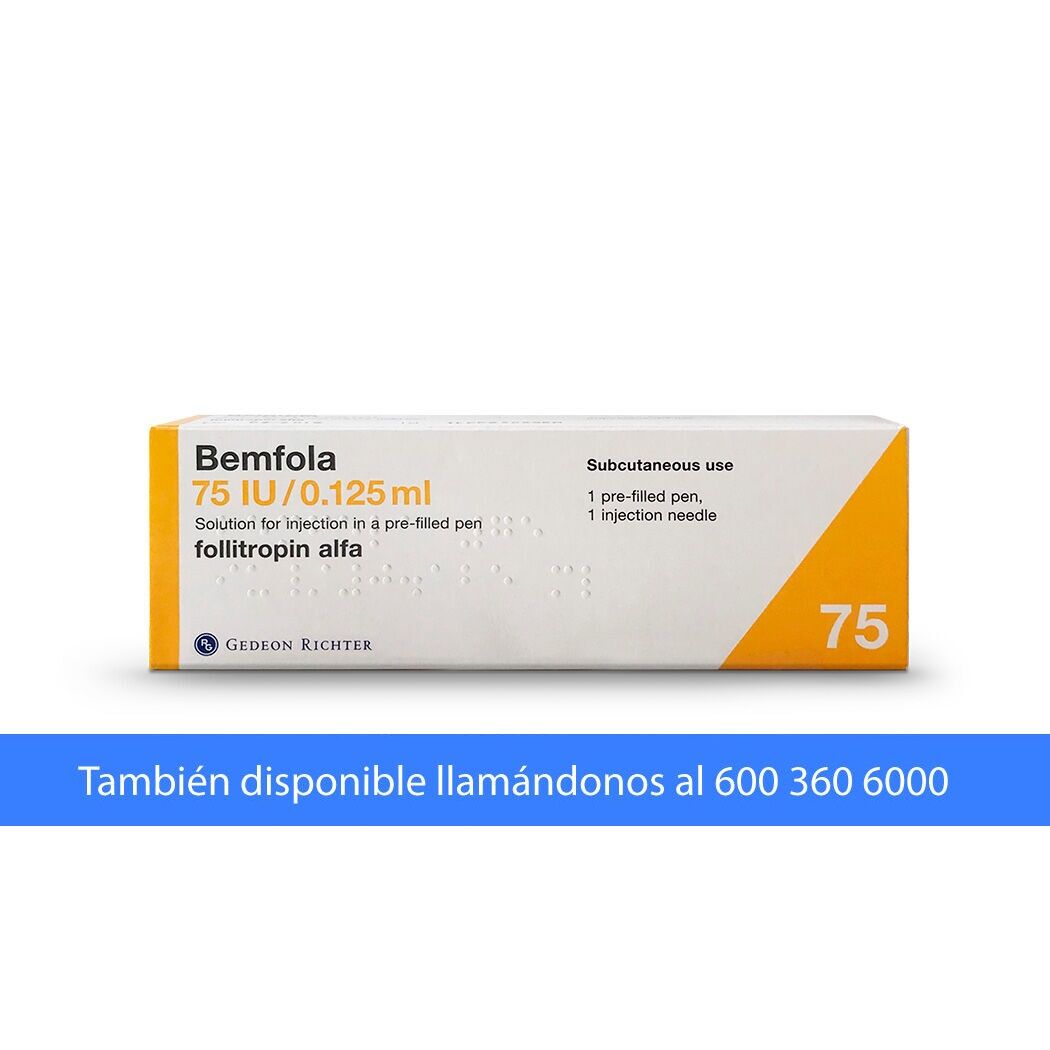 Bemfola Folitropina Alfa 75UI/0.125ml Inyectable 1 Frasco-Ampolla