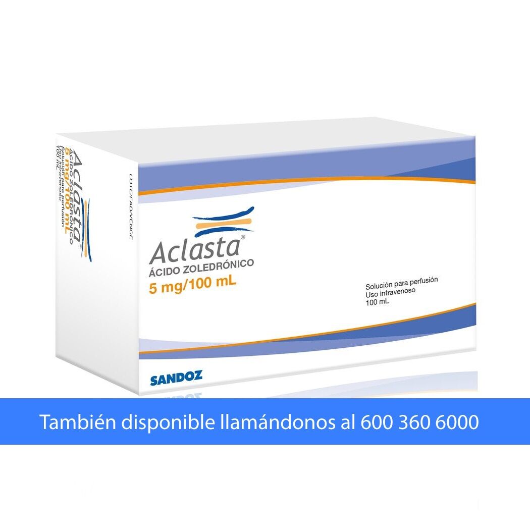 Aclasta Ácido Zoledrónico 5mg/100ml Inyectable 1 Vial