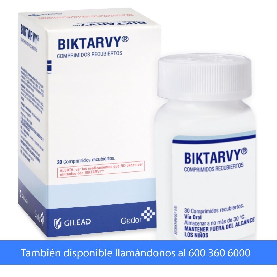 Biktarvy Bictegravir / Emtricitabina / Tenofovir 30 Comprimidos Recubiertos