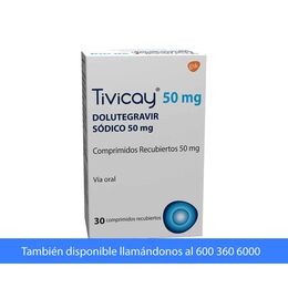 Tivicay Dolutegravir 50mg 30 Comprimidos Recubiertos