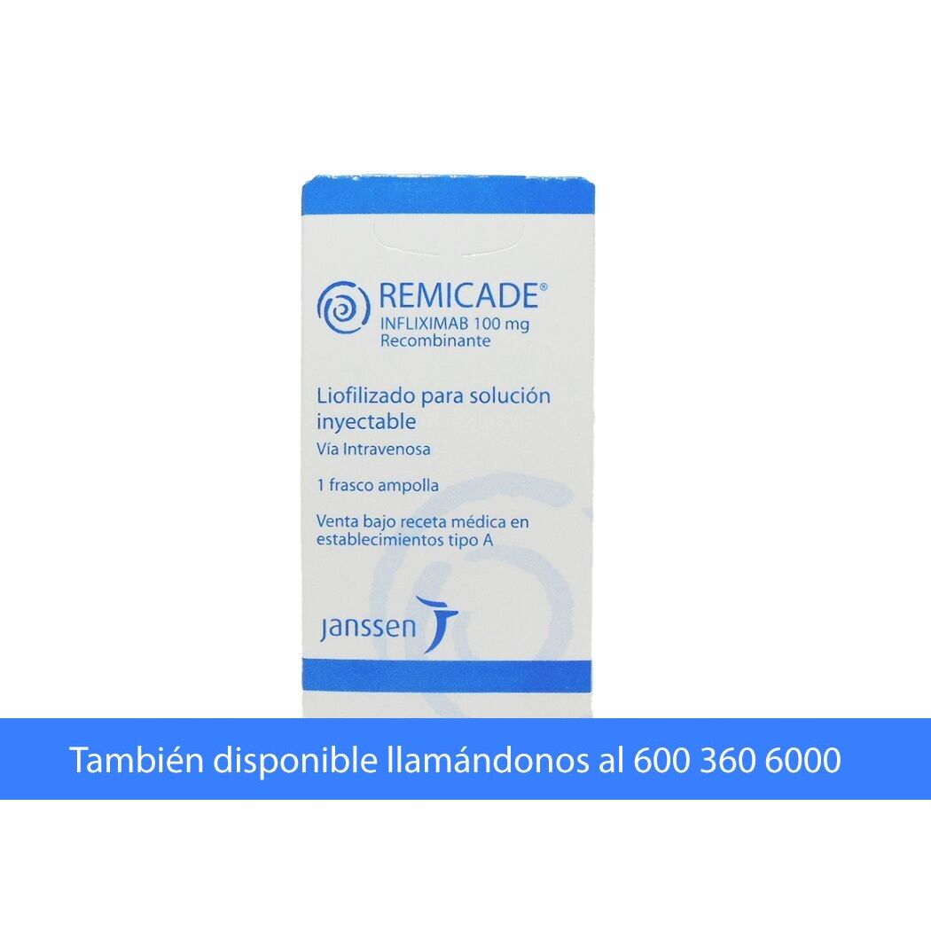 Remicade Infliximab 100mg Inyectable 1 Frasco-Ampollas