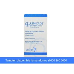 Remicade Infliximab 100mg Inyectable 1 Frasco-Ampollas